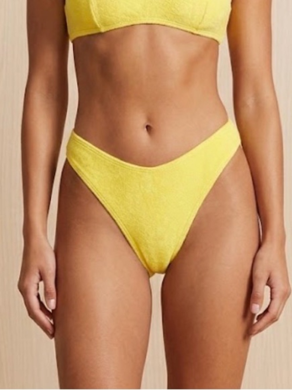 PacSun Bright Yellow High-Leg Bikini Bottoms